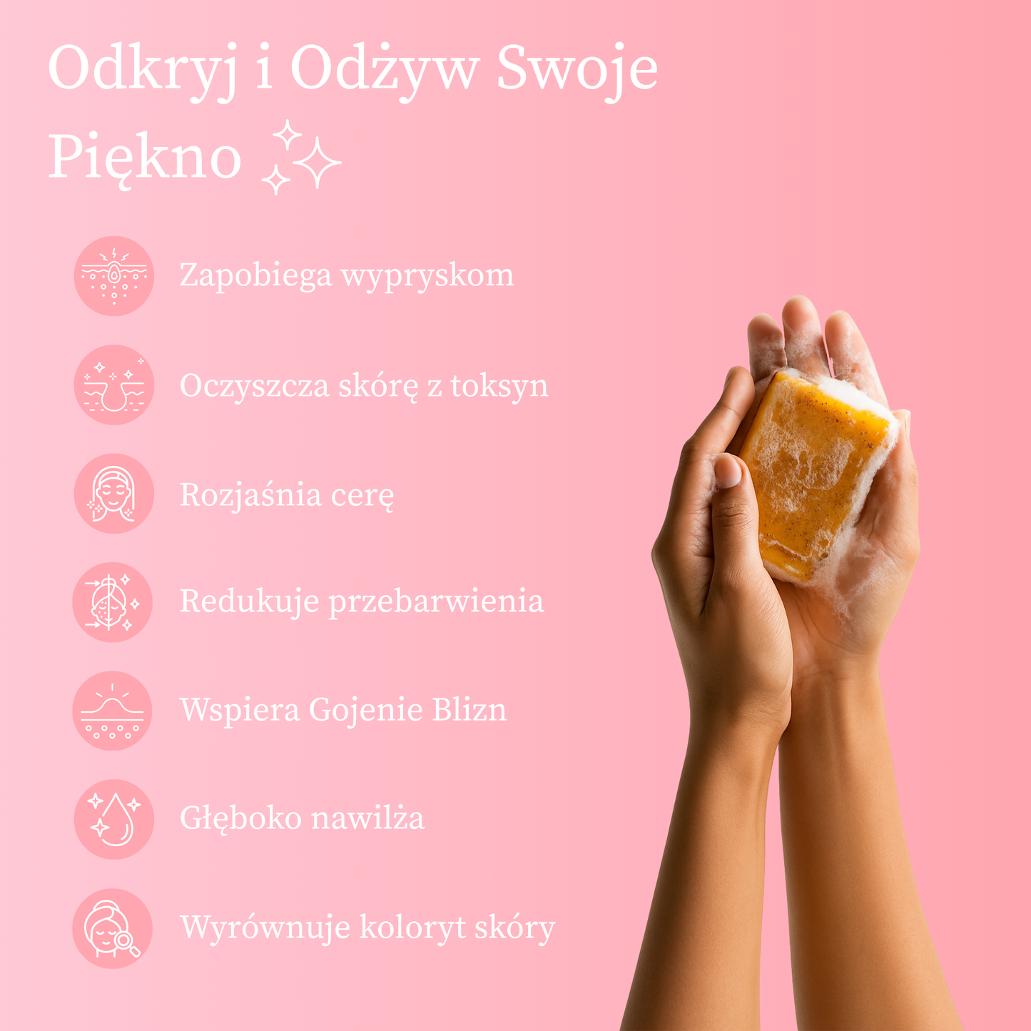 Vellé - Mydło z Kurkumą i Kwasem Kojowym