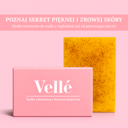 Vellé - Mydło z Kurkumą i Kwasem Kojowym